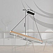 Globo LED-Pendelleuchte Grekkie (40 W, L x B x H: 171 x 7 x 120 cm, Holzoptik, Mehrfarbig) | BAUHAUS