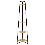 Home Deco Factory Estantería esquinera Bristot Indus (L x Al: 34,5 x 180 cm, Negro/Roble) | BAUHAUS