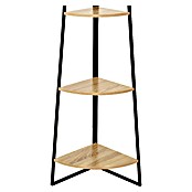 Home Deco Factory Estantería esquinera Bristot Indus (L x Al: 34,5 x 180 cm, Negro/Roble) | BAUHAUS