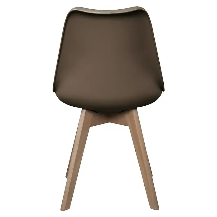 Home Deco Factory Silla Copenhague - Marrón, 4 pzs. - Silla marrón con patas de madera. La silla es moderna y combina bien con diferentes estilos de mobiliario. Ideal para comedor o estudio.