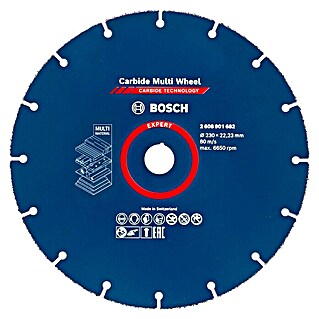 Bosch Expert Disco de corte de carburo Carbide Multi Wheel (Diámetro disco: 230 mm, Apto para: Madera, 1 ud.)