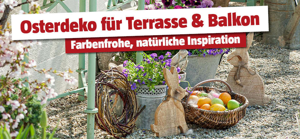Osterdeko Terrasse