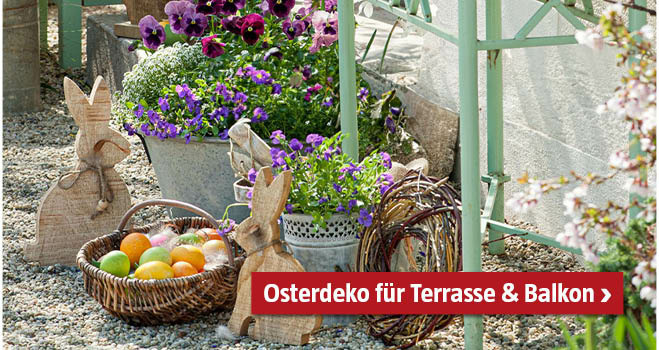 Osterdeko Terrasse