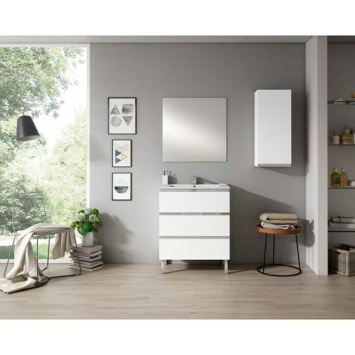Mueble de lavabo Andrea (45 x 70 x 69 cm, Blanco)