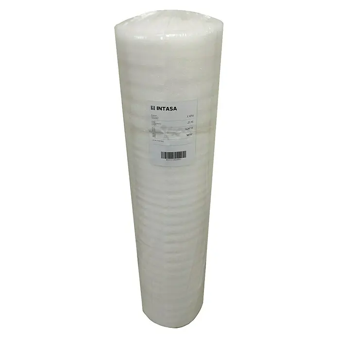 Base aislante Foam Basic - 30 m², Espesor: 3 mm - Rollo de acolchado de espuma Intasa, de 3 mm de grosor y 25 metros de longitud, ideal para embalar y proteger objetos delicados.