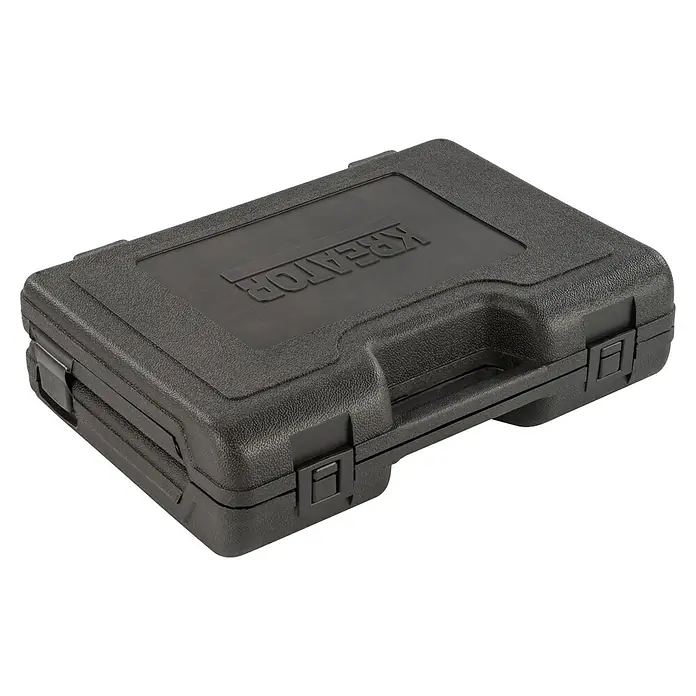 Kreator Set de brocas - 204 pzs. - Caja de herramientas negra de Kreator, robusta e ideal para guardar y transportar herramientas. Cierre seguro y asa práctica para transportarla.