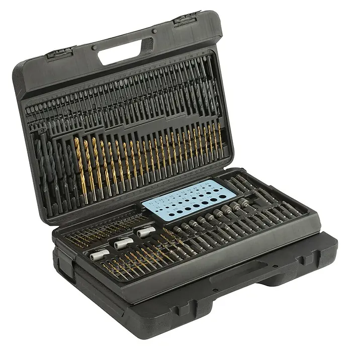 Kreator Set de brocas - 204 pzs. - Juego completo de brocas en una caja negra, ideal para profesionales y aficionados al bricolaje.