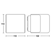 Steinel LED-Sensor-Außenwandleuchte Cube L 835 SC (9,1 W, L x B x H: 132 x 110 x 110 mm, Weiß/Anthrazit, Warmweiß) | BAUHAUS