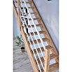 Starwood Raumspartreppe Mykonos (Breite: 81 cm, Eiche, Geschosshöhe: 280 cm, Gerade, Montageseite Geländer: Rechts, Geländer Holz/Edelstahl weiß, Ohne Setzstufen) | BAUHAUS