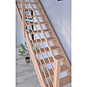Starwood Raumspartreppe Mykonos (Breite: 81 cm, Buche, Geschosshöhe: 280 cm, Gerade, Montageseite Geländer: Rechts, Designgeländer Holz/Holz, Ohne Setzstufen) | BAUHAUS