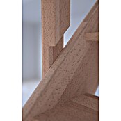 Starwood Raumspartreppe Rhodos (Breite: 80 cm, Buche, Geschosshöhe: 300 cm, 1/4-gewendelt links, Montageseite Geländer: Links, Geländer Holz/Edelstahl, Ohne Setzstufen) | BAUHAUS