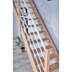 Starwood Raumspartreppe Rhodos (Breite: 80 cm, Buche, Geschosshöhe: 300 cm, Gerade, Montageseite Geländer: Rechts, Geländer Holz/Edelstahl weiß, Ohne Setzstufen) | BAUHAUS