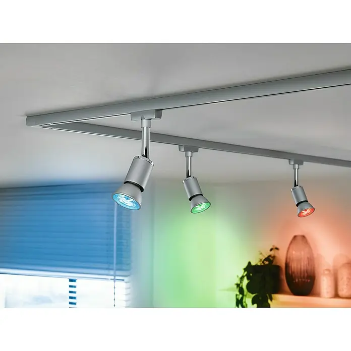 Paulmann Smart-LED-Lampe - GU10, Dimmbar, RGBW, 350 lm, 4,8 W, Chrom - Mehrfarbige Deckenleuchten mit moderner LED-Technologie für stimmungsvolle Beleuchtung im ganzen Raum.