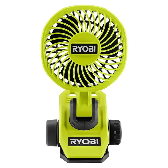 Ryobi 4V USB Akku-Ventilator RCF4-0 - 4 V, Ohne Akku - Akkubetriebener Ryobi-Ventilator mit verstellbarem Kopf und zwei Geschwindigkeiten für den mobilen Einsatz.