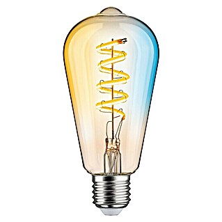 Paulmann Smart-LED-Lampe (E27, Dimmbar, Neutralweiß, 600 lm, 7,5 W, ST64, Tropfen)