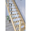 Starwood Raumspartreppe Fichte 3000 (Breite: 61 cm, Fichte, Material Handlauf: Edelstahl, Weiß, Montageseite Geländer: Links, Geschosshöhe: 279,5 cm) | BAUHAUS