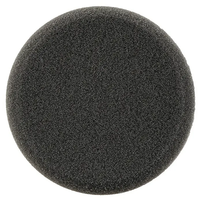 Ryobi Polierpad Wachs - Durchmesser: 125 mm, Schwarz - Grauer Schaumstoff-Polierpad. Ideal für die Autopflege, sorgt für eine gleichmäßige Politur und ein glänzendes Finish.