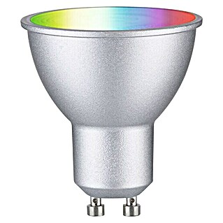 Paulmann Smart-LED-Lampe (GU10, Dimmbar, RGBW, 350 lm, 4,8 W, Chrom)