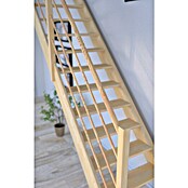 Starwood Raumspartreppe Fichte 3000 (Breite: 61 cm, Fichte, Material Handlauf: Holz, Natur, Montageseite Geländer: Links, Geschosshöhe: 279,5 cm) | BAUHAUS