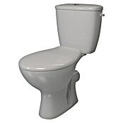 Stand-WC-Kombination Delta (Spülrandlos, Ohne Spezialglasur, Spülform: Tief, WC Abgang: Waagerecht, Weiß) | BAUHAUS