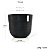 Ecopots Oslo Pflanztopf (Außenmaß (Ø x H): 45 x 39,4 cm, Kunststoff, Dunkelgrau) | BAUHAUS