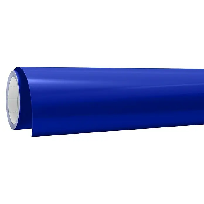 Cricut Joy Xtra Vinylfolie Smart Permanent - 3 -tlg., Pinwheel, 24,1 x 30,5 cm - Nahaufnahme einer Rolle blauer, glänzender Autofolie, ideal zum Folieren von Fahrzeugen und für individuelle Designs.
