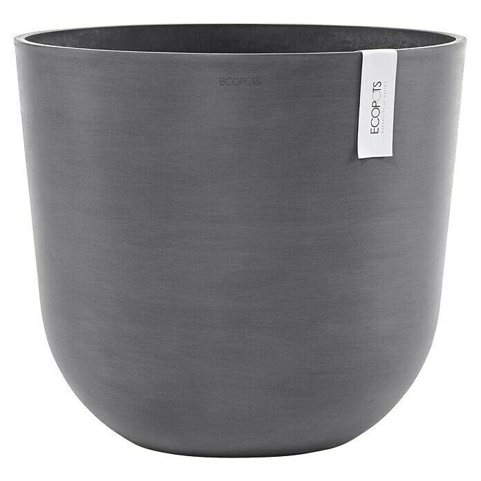 Ecopots Oslo Pflanztopf (Außenmaß (Ø x H): 45 x 39,4 cm, Kunststoff, Grau) | BAUHAUS