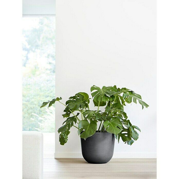 Ecopots Oslo Pflanztopf (Außenmaß (Ø x H): 45 x 39,4 cm, Kunststoff, Dunkelgrau) | BAUHAUS