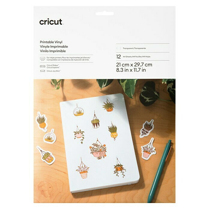 Cricut Vinylfolie Bedruckbar (12 Stk., Transparent, 21 x 29,7 cm) | BAUHAUS