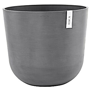 Ecopots Oslo Pflanztopf (Außenmaß (Ø x H): 55 x 48,5 cm, Kunststoff, Grau)