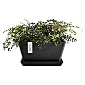 Ecopots Berlin Pflanzschale eckig (Außenmaß (L x B x H): 41 x 41 x 18 cm, Kunststoff, Dunkelgrau) | BAUHAUS