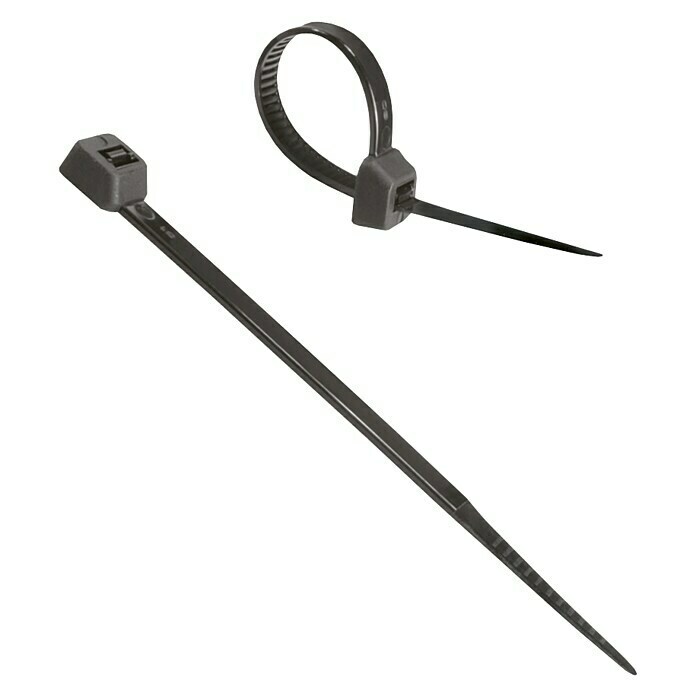 Kabelbinder (Schwarz, 200 x 3,5 mm, 100 Stk.)