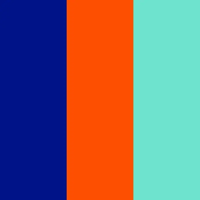Cricut Joy Xtra Vinylfolie Smart Permanent - 3 -tlg., Pinwheel, 24,1 x 30,5 cm - Farbpalette mit drei vertikalen Streifen in Marineblau, Orange und Türkis für Webdesign und Kunstprojekte.
