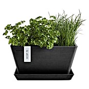 Ecopots Berlin Pflanzschale eckig (Außenmaß (L x B x H): 41 x 41 x 18 cm, Kunststoff, Dunkelgrau) | BAUHAUS