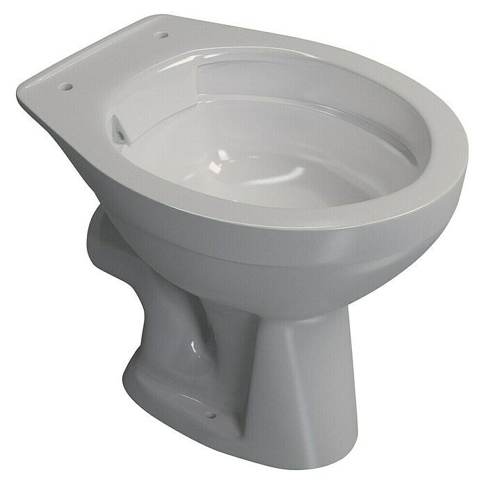 Stand-WC Delta (Spülrandlos, Ohne Spezialglasur, Spülform: Tief, WC Abgang: Waagerecht, Weiß) | BAUHAUS