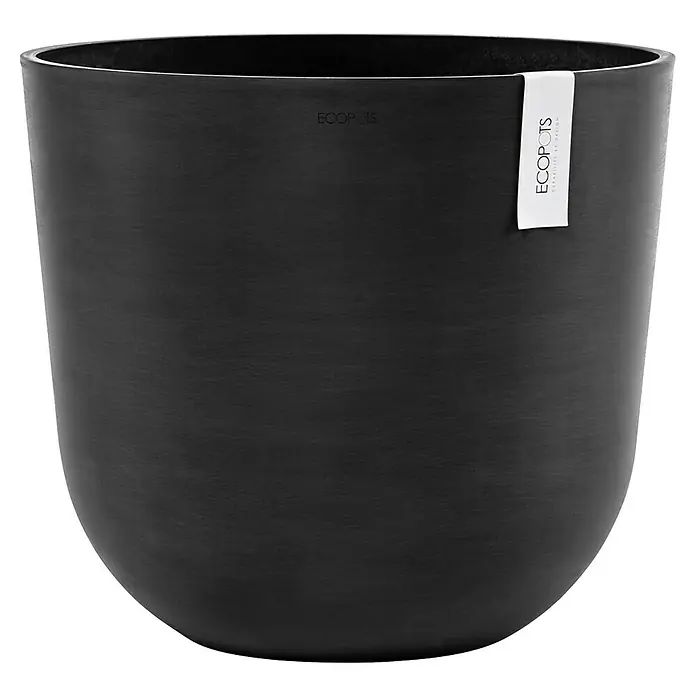 Ecopots Oslo Pflanztopf - Außenmaß (Ø x H): 45 x 39,4 cm, Kunststoff, Dunkelgrau - Eleganter, schwarzer ECOPOTS Blumentopf für den Innen- und Außenbereich. Ein stilvolles Pflanzgefäß für Ihre Pflanzen.