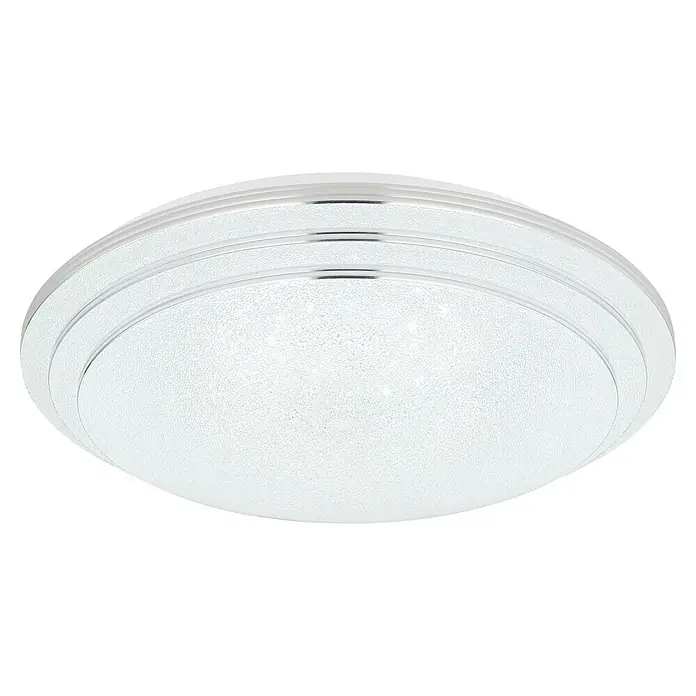 Globo LED-Deckenleuchte rund Aley - 18 W, Mehrfarbig, Weiß, Ø x H: 40 x 9,5 cm - Elegante Deckenleuchte mit schlichtem, rundem Design und strukturierter Oberfläche für eine sanfte und gleichmäßige Ausleuchtung des Raumes.