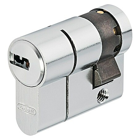 Abus Semicilindro de perfil D6PS Níquel (Longitud total interior: 10 mm, Longitud total exterior: 30 mm, Número de llaves: 5 ud.)
