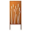 Palatino Space Vertical  Sichtschutzelement (87 x 180 cm, Cortenstahl, Motiv: Schilf, Edelrost)
