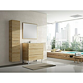 Camargue Mueble de lavabo Módena 3C (L x An x Al: 45 x 100 x 69 cm, Nebraska natural)