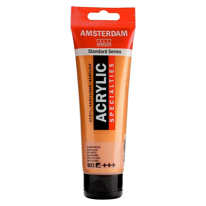 Talens Amsterdam Pintura acrílica Standard - Oro oscuro, 120 ml, Tubo - Tubo de acrílico Amsterdam Standard Series en color dorado oscuro. Ideal para artistas y proyectos creativos.