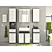 xonox.home Blake Badmöbel-Set Blake (164 cm, Weiß/Rauchsilber, Glänzend, Ohne Beleuchtung, 5 -tlg.) | BAUHAUS