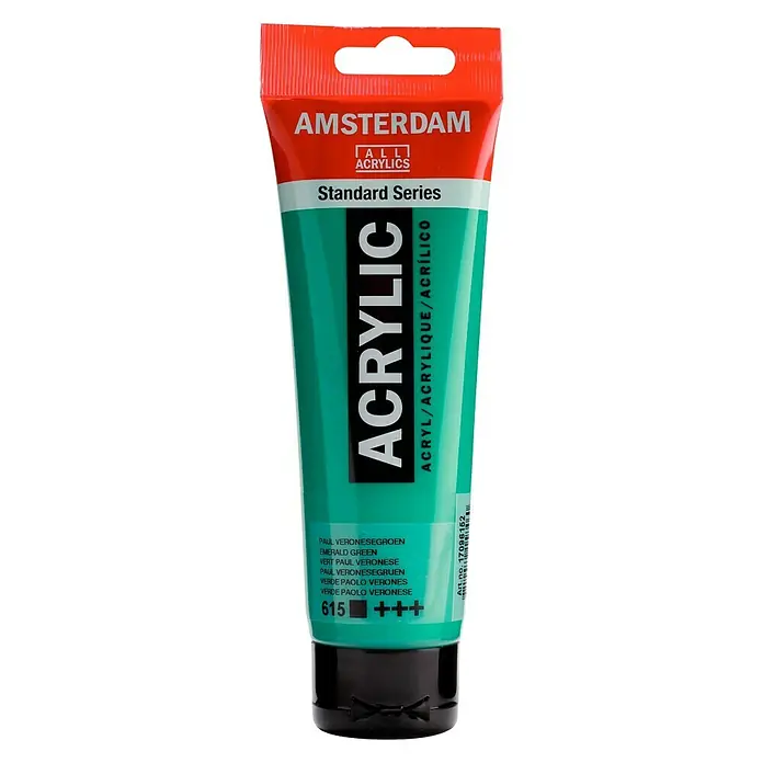 Talens Amsterdam Pintura acrílica Standard - Verde paolo veronés, 120 ml, Tubo - Tubo de pintura acrílica Amsterdam Standard Series en color verde Paul Veronese, ideal para proyectos artísticos.