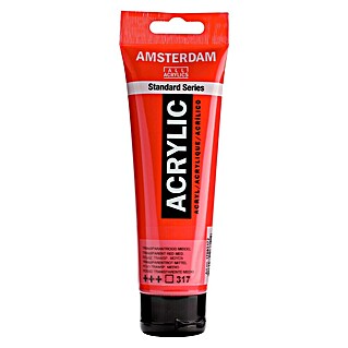 Talens Amsterdam Pintura acrílica Standard (Rojo transparente medio, 120 ml, Tubo)