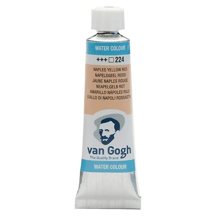Talens Van Gogh Acuarela - Amarillo Nápoles rojizo, 10 ml, Tubo - Pintura de acuarela Van Gogh en Amarillo Nápoles Rojo, tubo de 10 ml. Pintura artística de alta calidad para acuarela.