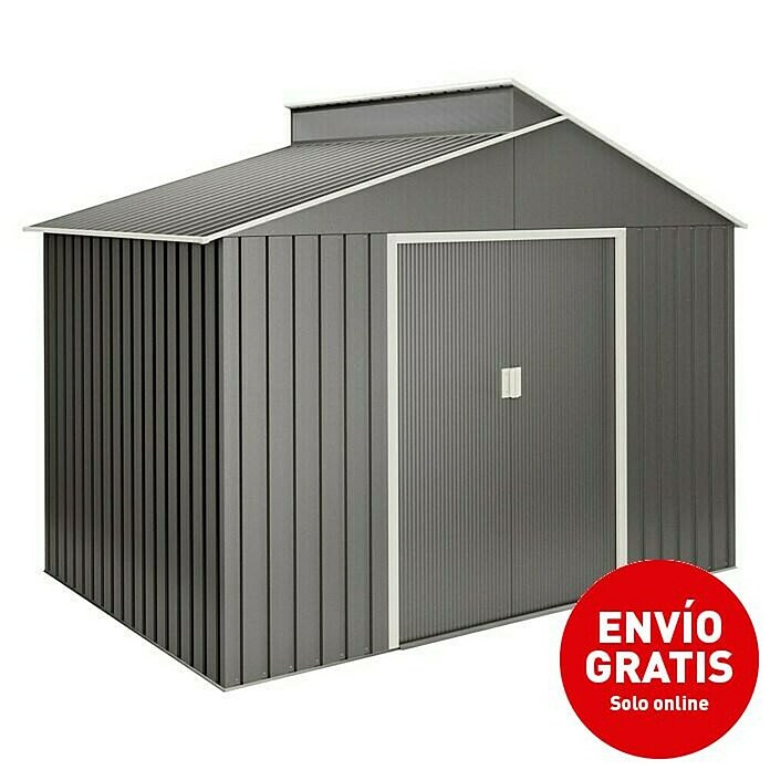 Hoggar Caseta para jardín Lattsta (Medidas ext. (An x Pr): 282 x 192 cm, Antracita, Área: 5,44 m²) | BAUHAUS