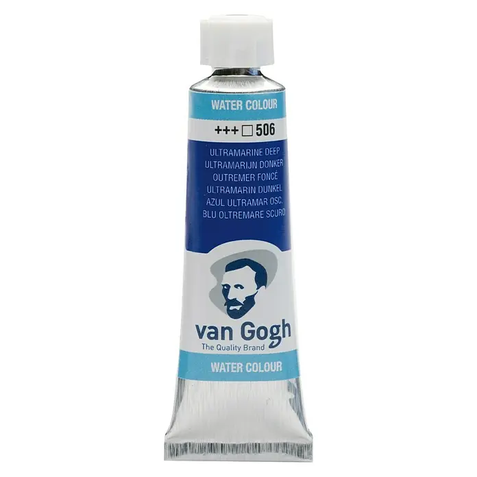 Talens Van Gogh Acuarela - Azul ultramar oscuro, 10 ml, Tubo - Tubo de pintura de acuarela Van Gogh en azul ultramar oscuro, para artistas y aficionados.
