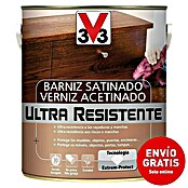 V33 Barniz para madera Satinado Ultra Resistente (Nogal, Satinado, 2,5 l)