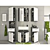 xonox.home Blake Badmöbel-Set Blake (164 cm, Weiß/Rauchsilber, Glänzend, Ohne Beleuchtung, 5 -tlg.) | BAUHAUS