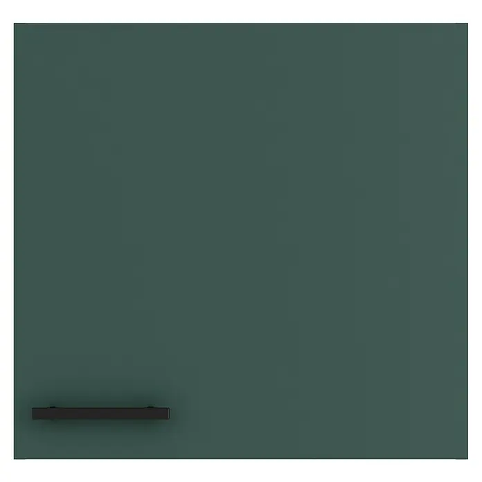 Optifit Verona405 Hängeschrank - 34,6 x 60 x 57,6 cm, Steingrün - Nahaufnahme eines grünen Regalbodens. Das Regal ist schlicht und modern designt. Perfekt für minimalistische Innenräume.